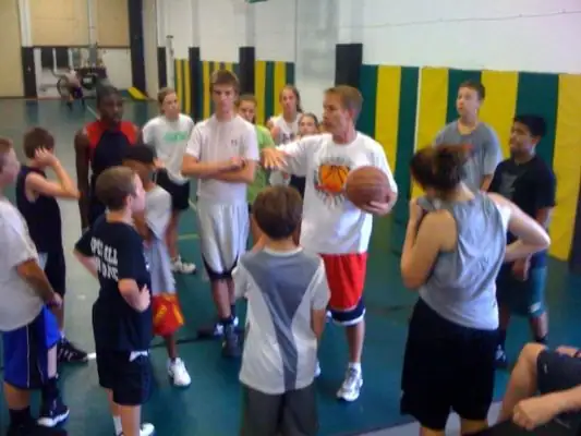 Coach Blume running a group practice